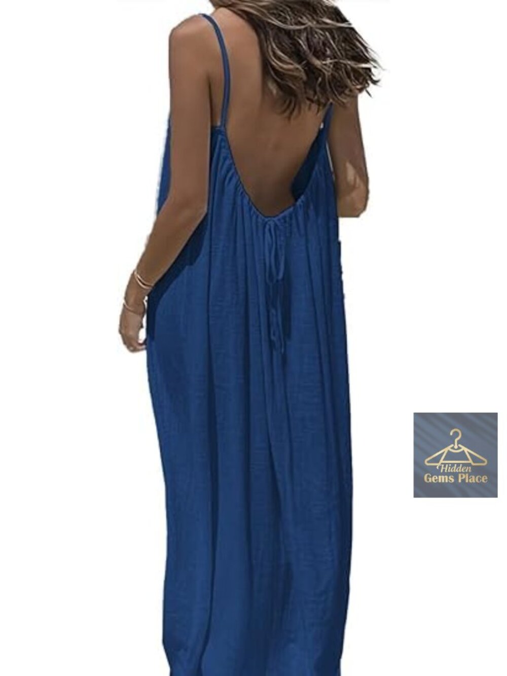 Backless Cami Dress Sleeveless Long Lounge House Dress for Women Summer